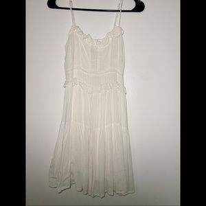 nwot, Never worn, white cream lace mini dress with spaghetti straps